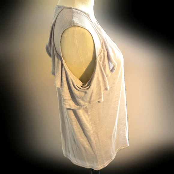 Juicy Couture Cold Shoulder Tee Women’s Size L Gray Pullover Round Neck EUC - Picture 2 of 3